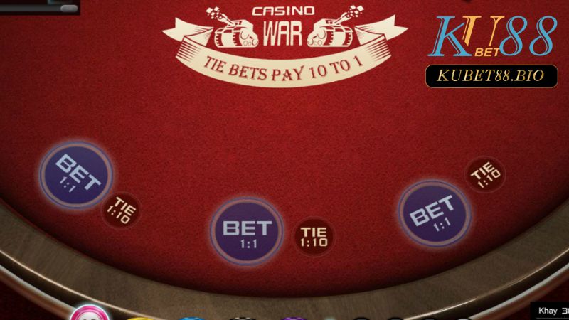 Luật chơi Casino War Kubet